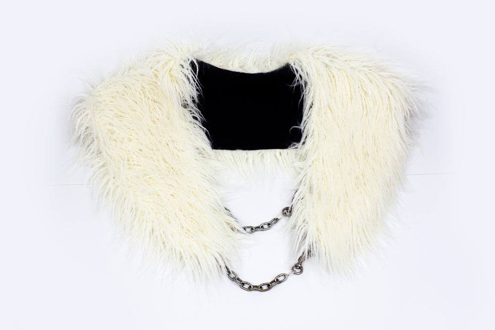 Faux Fur Stole (black, white, leopard, tiger)