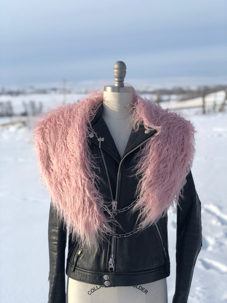 Pink and Red faux fur stoles