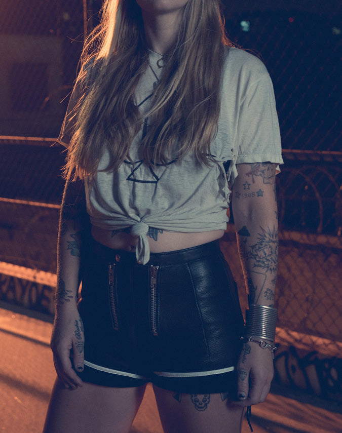 Leather lederhosen shorts