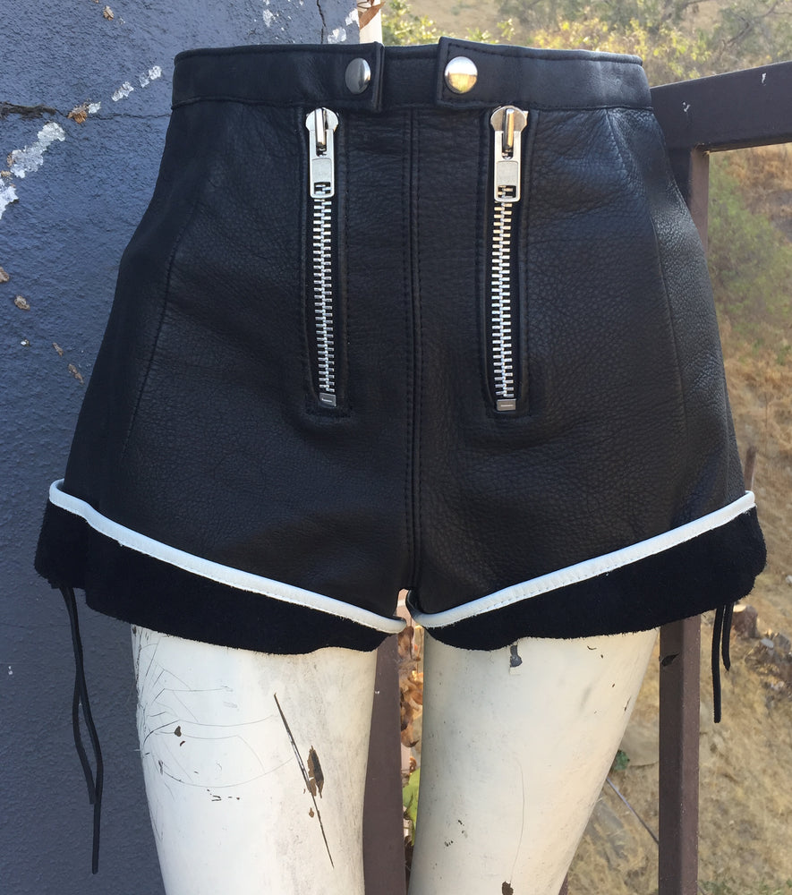 Leather lederhosen shorts